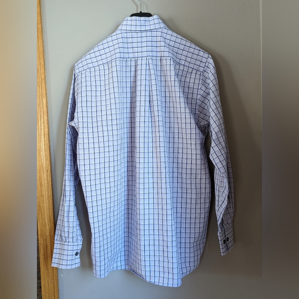 Michael Kors Men's Lavender Purple Plaid Button Down Shirt Size Large 16 34/35 - Picture 2 of 8